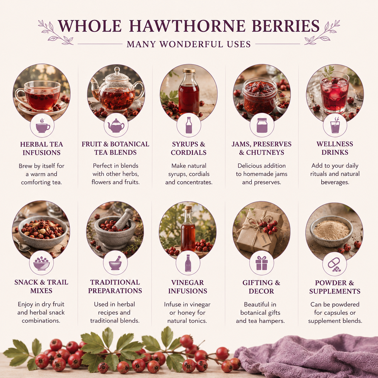 Hawthorne Berries whole
