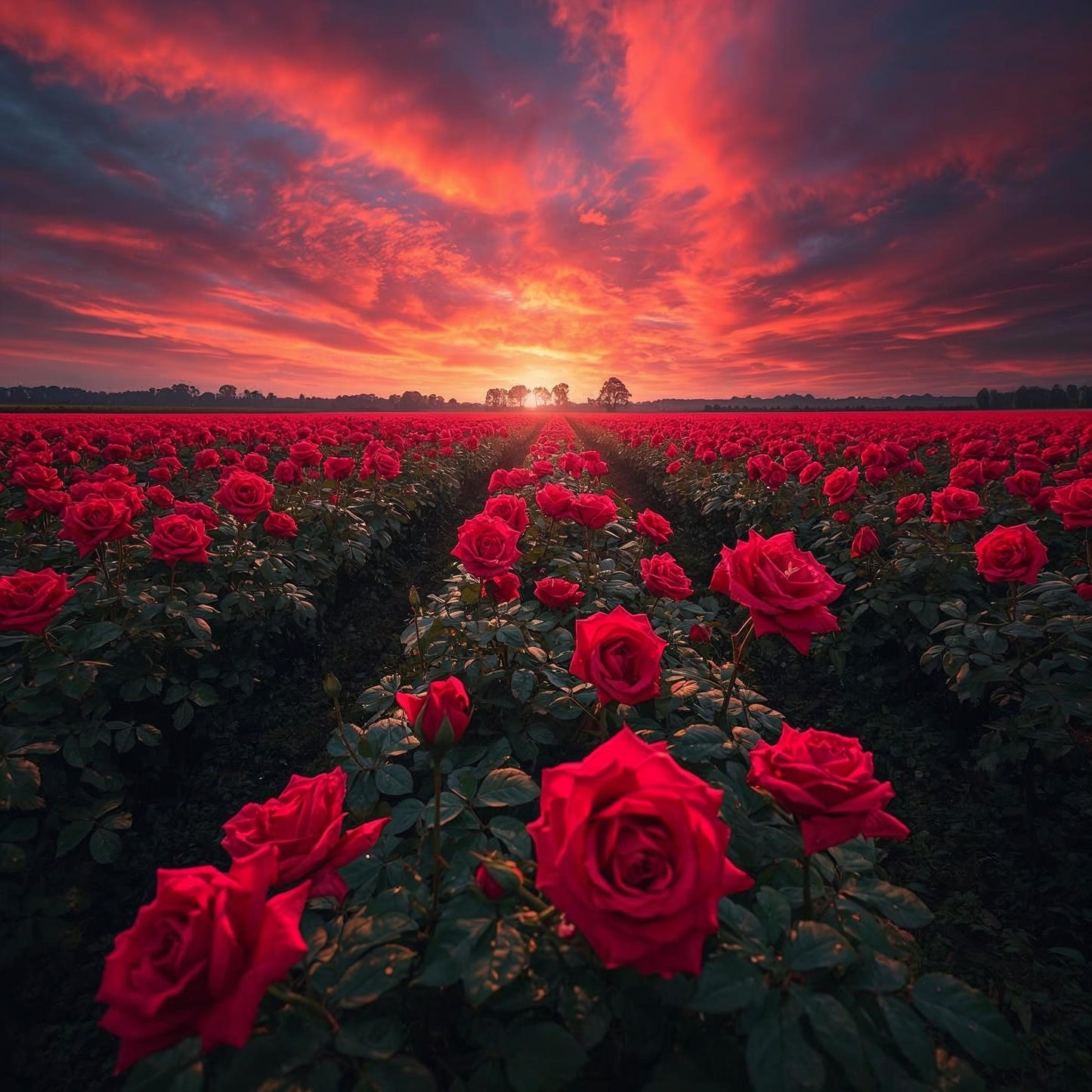 Red Rose Buds & Petals