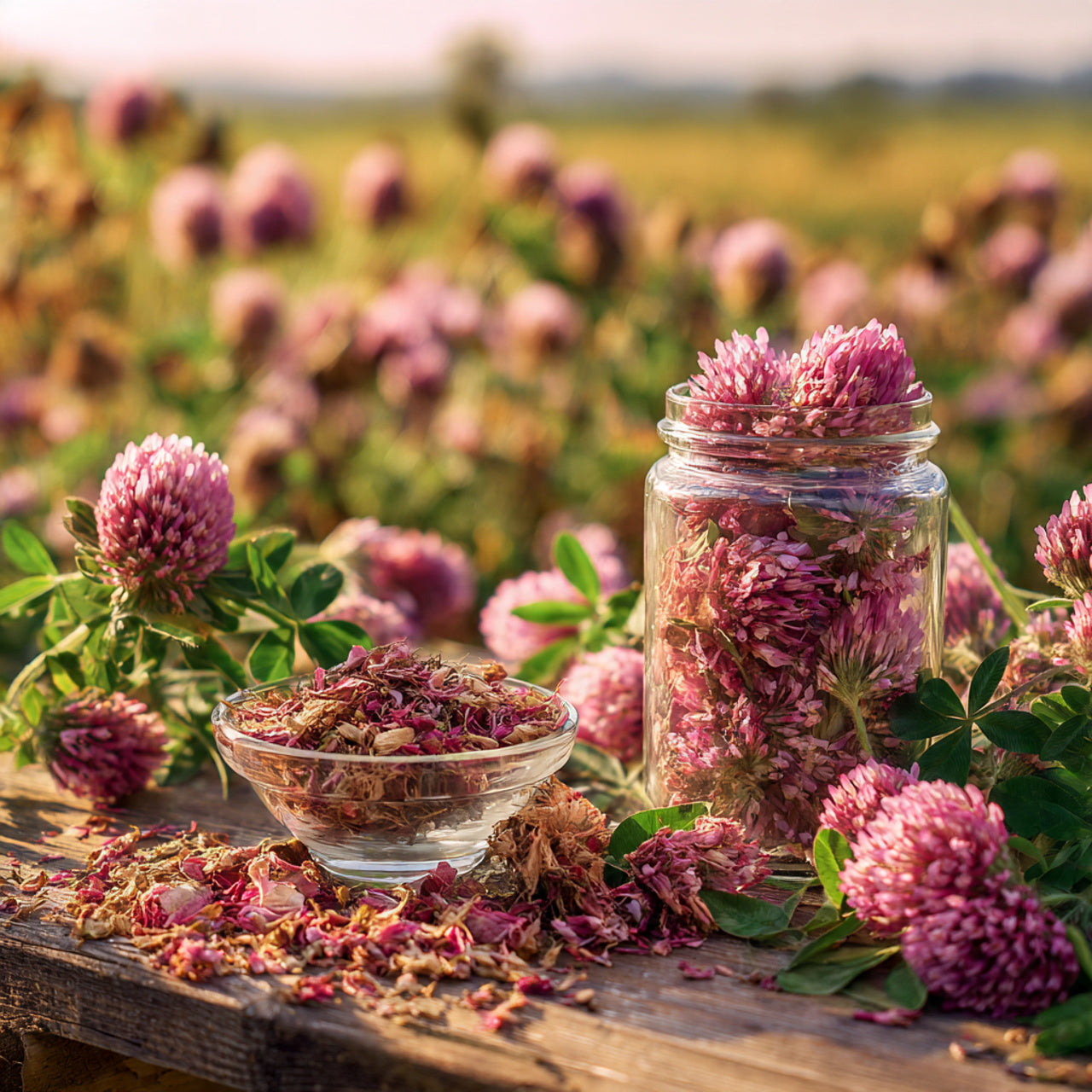 Red Clover Blossoms Whole