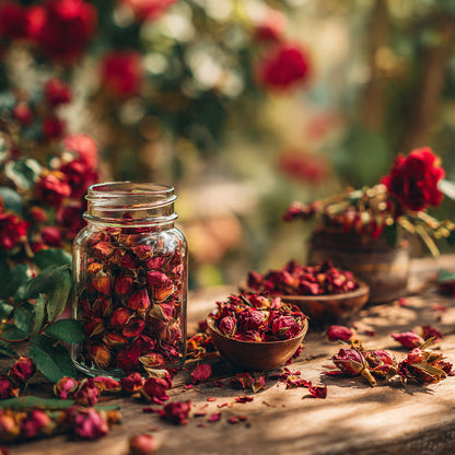 Red Rose Buds & Petals